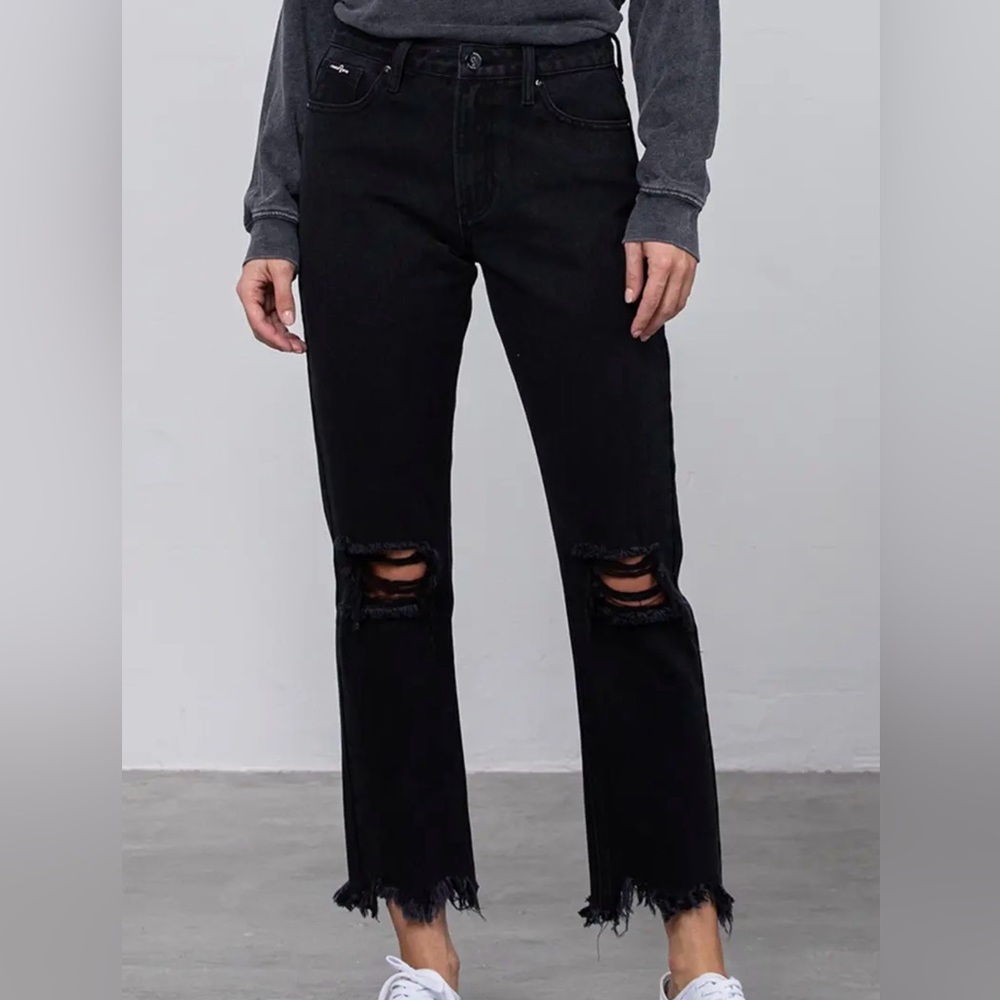 Classic Black Straight Leg Jeans